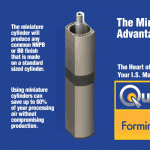 The Miniature Cylinder will aproduce any common NNBP or BB finish that is made on a standard sized cylinder. Using Miniature cylinders can save up to 60% of your processing air without compromising production. The Mini Cylinder Advantage. The heart of your IS machine